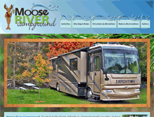 Tablet Screenshot of mooserivercampground.com